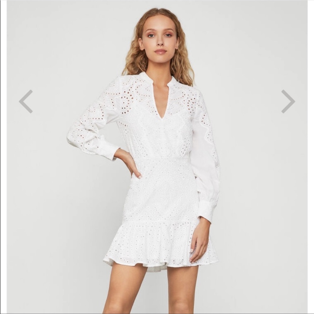 BCBGMAZAZRIA Cotton Eyelet Mini Dress